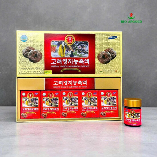 Cao Linh Chi Nguyên Chất Hộp 50g * 5 Lọ - Bio Apgold - Cao Linh Đỏ Hàn Quốc