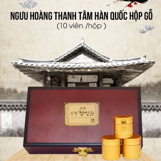 Alternative view of Ngưu Hoàng Thanh Tâm Hộp Gỗ 10 Viên Bio Apgold – Bổ Não, Ổn Định Huyết Áp
