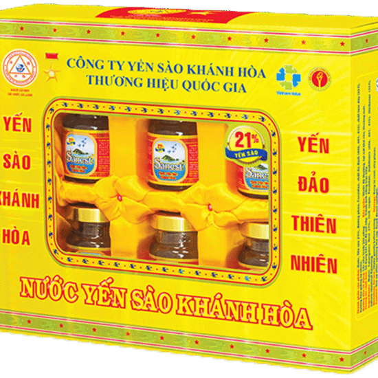 Nước Yến sào Khánh Hòa Sanest hộp 6 lọ 70ml - 21%