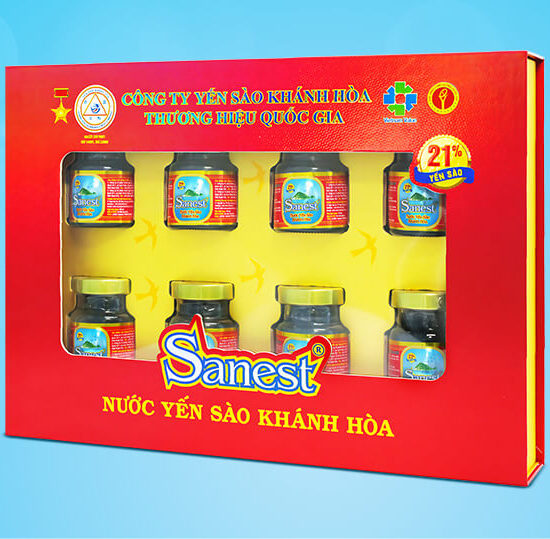 Nước Yến sào Khánh Hòa Sanest hộp 8 lọ 70ml - 21% Yến