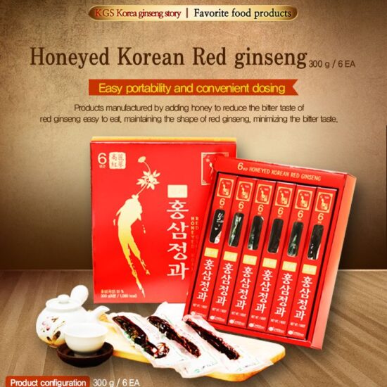 Hồng Sâm Củ Tẩm Mật Ong KGS - 6 củ
